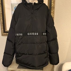 Mens Guess pullover puffer coat